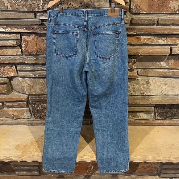 Madewell Low-Slung Straight Leg Button Fly 100% Cotton Jeans - Picture 6 of 10